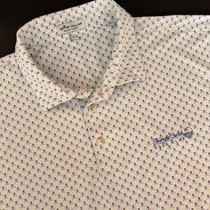 Peter Millar Summer Comfort Skulls Cross Bones Golf Polo Shirt XL Shingle Creek